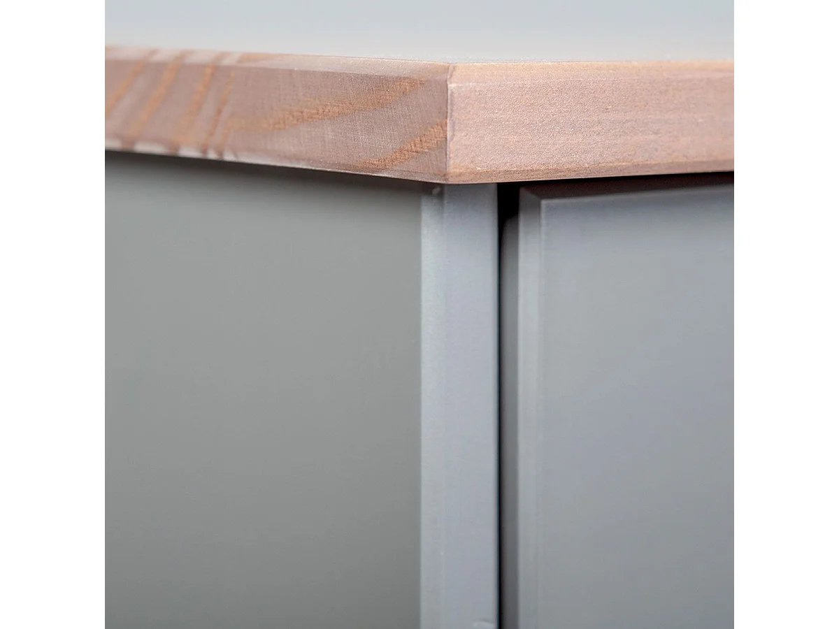Buffet 3 Portes & 3 Tiroirs "Zernan" 131cm Gris