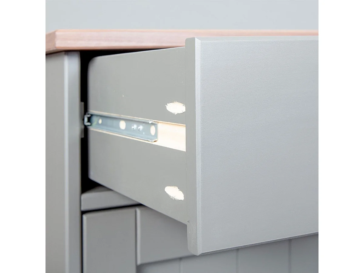 Buffet 3 Portes & 3 Tiroirs "Zernan" 131cm Gris