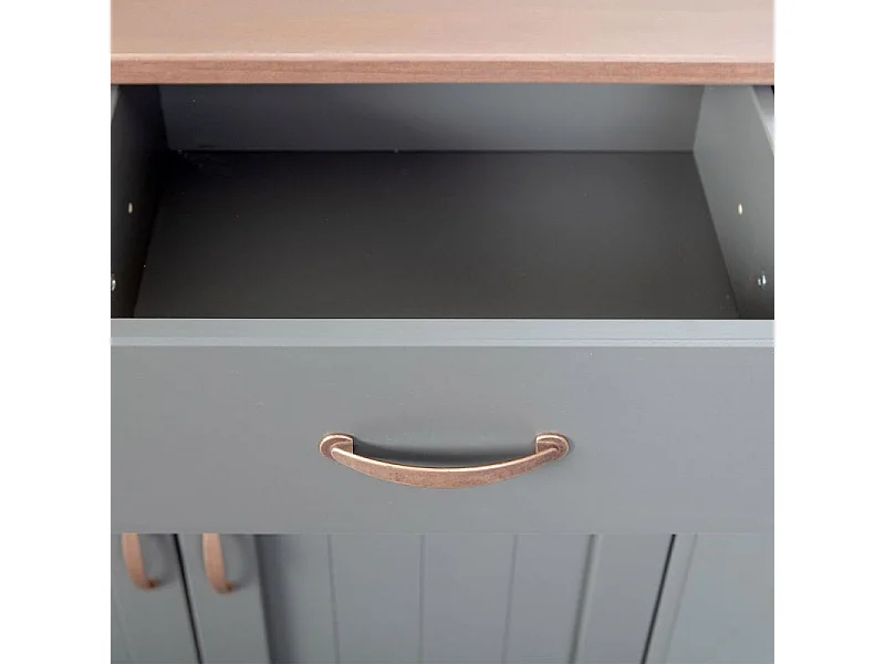 Buffet 2 Portes & 2 Tiroirs "Zernan" 90cm Gris