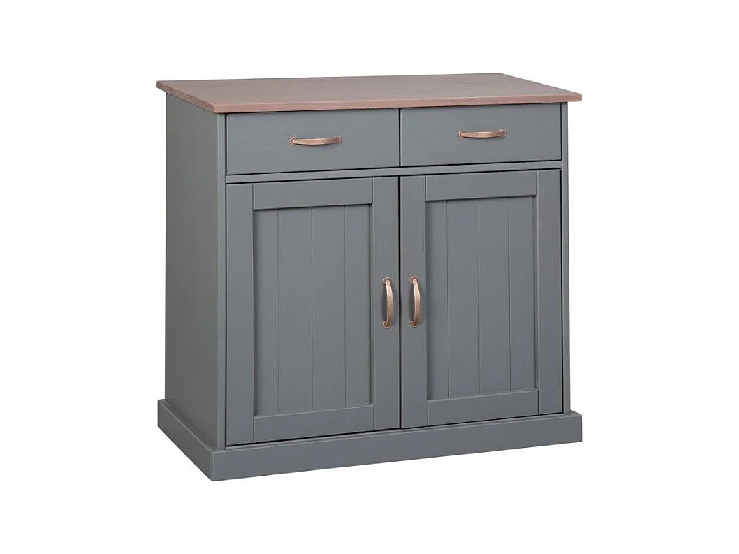 Buffet 2 Portes & 2 Tiroirs "Zernan" 90cm Gris
