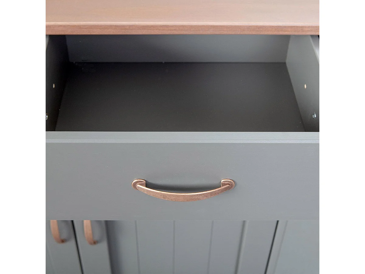 Buffet 2 Portes & 2 Tiroirs "Zernan" 90cm Gris