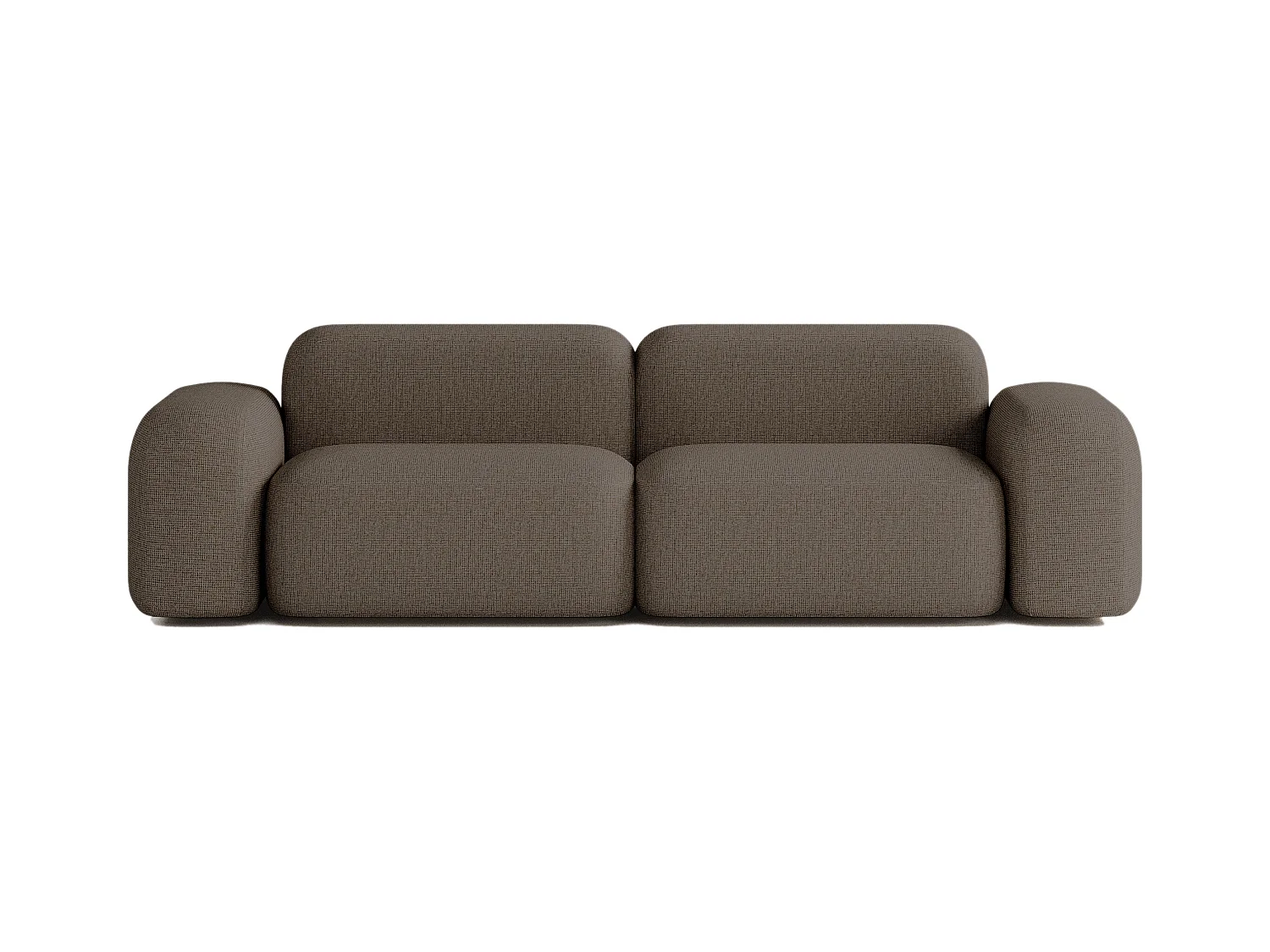 Canapé Modulable Max 3 places en Tissu Marron