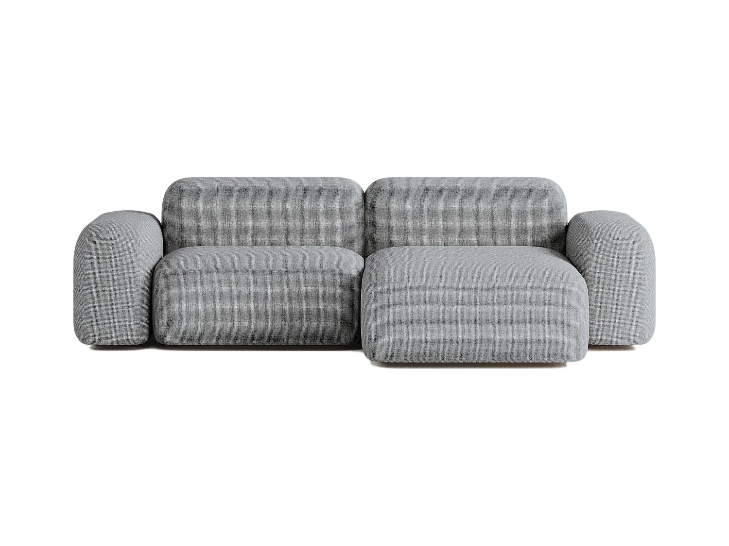 Canapé d'angle Max 3 places en tissu gris foncé