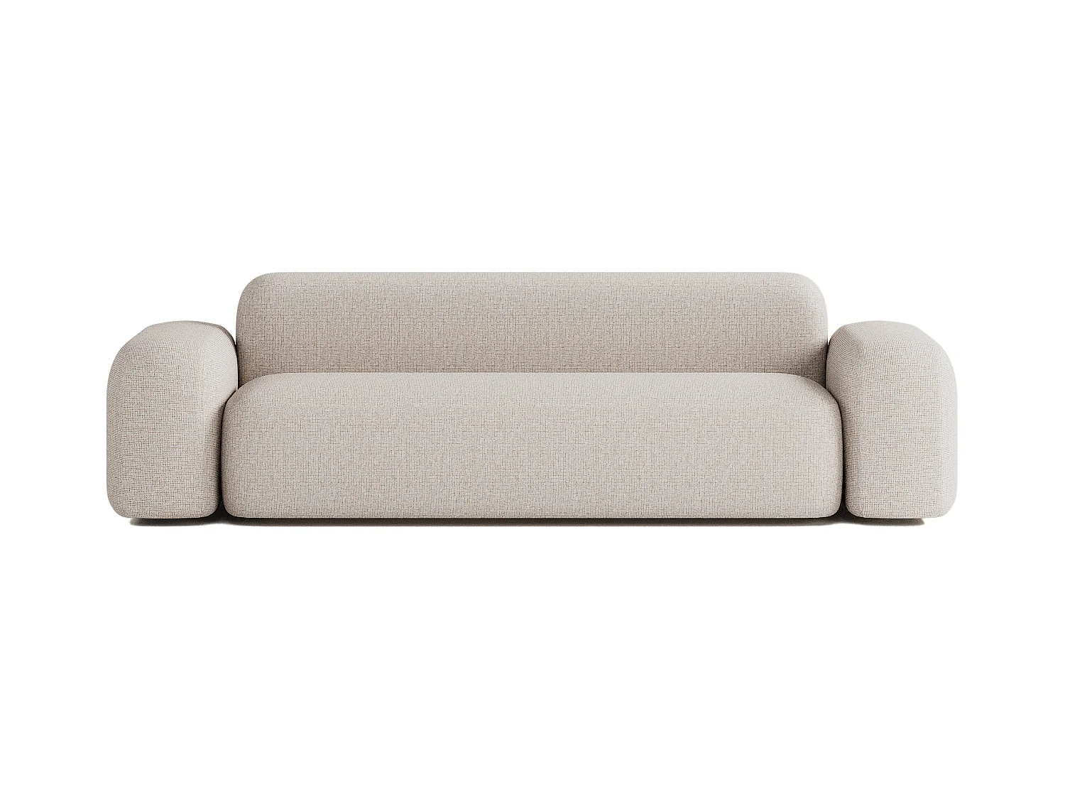 Canapé Droit Contemporain Max 3 Places en Tissu Beige