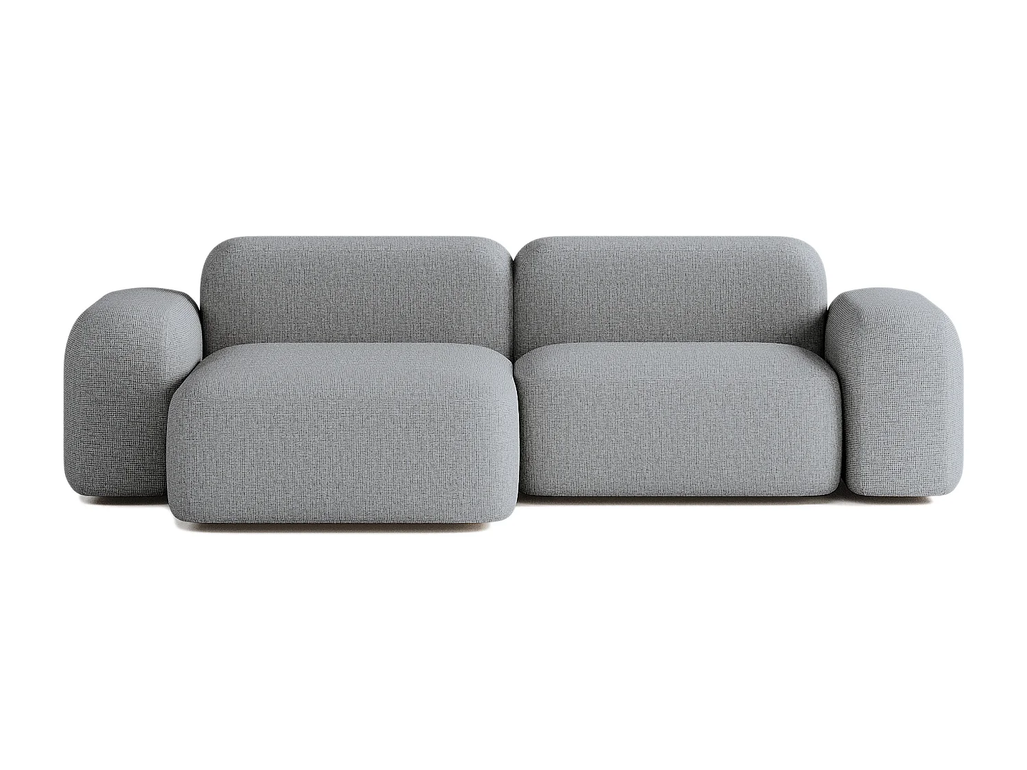 Canapé d'angle Max 3 places tissu gris foncé