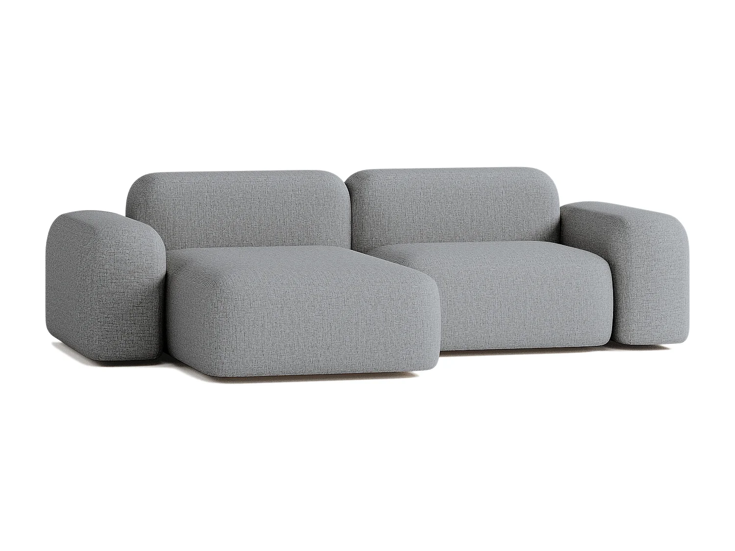 Canapé d'angle Max 3 places tissu gris foncé