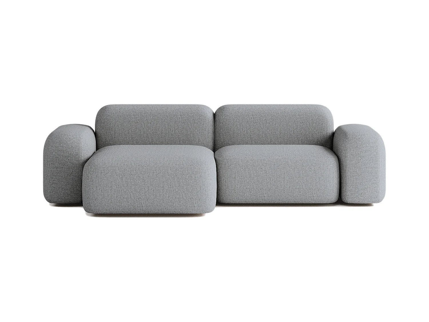 Canapé d'angle Max 3 places tissu gris foncé