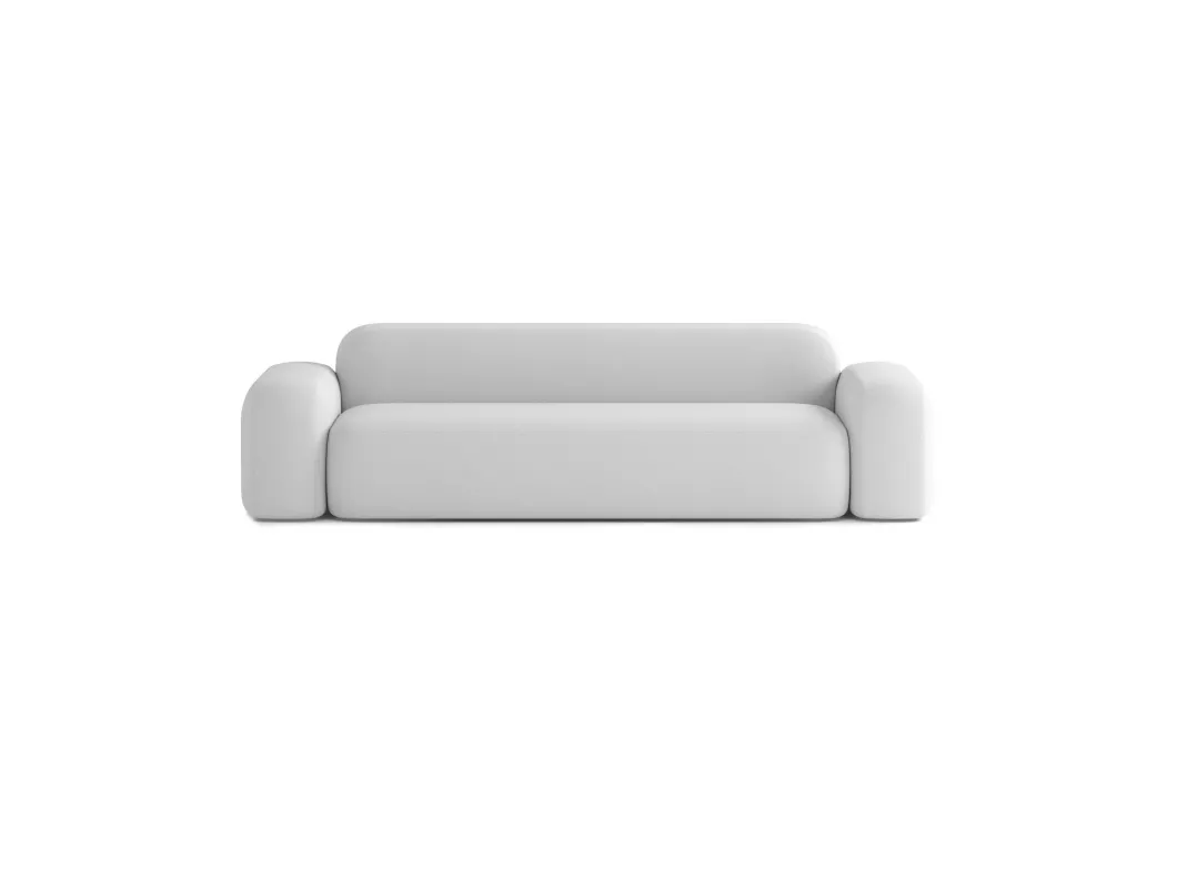 Kauf Unique Lineares 4-Sitzer-Sofa Max aus Stoff, hellgrau