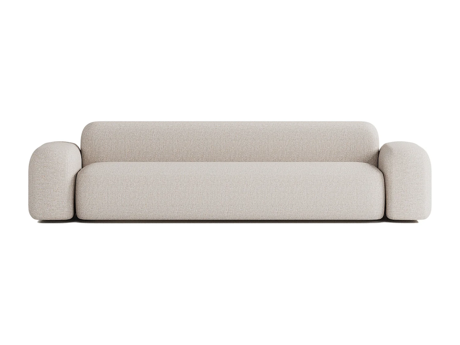 Canapé Droit Contemporain Max 4 Places en Tissu Beige