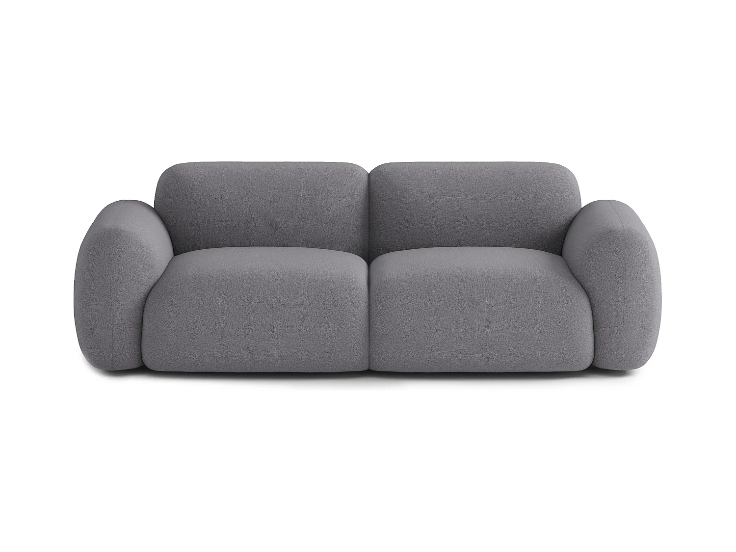 Canapé Modulable Ben 2/3 places en Tissu Gris Foncé