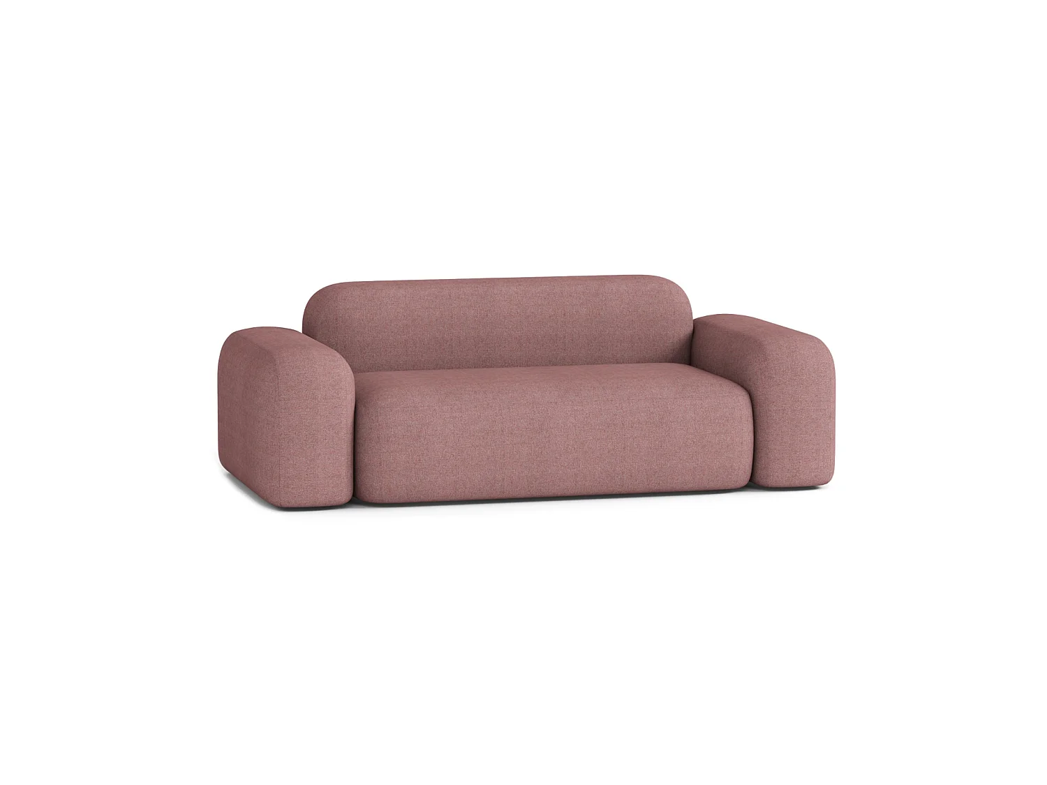 Canapé Droit Contemporain Max 2 Places en Tissu Rouge