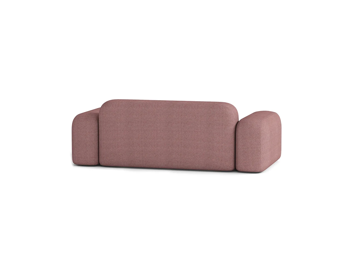 Canapé Droit Contemporain Max 2 Places en Tissu Rouge