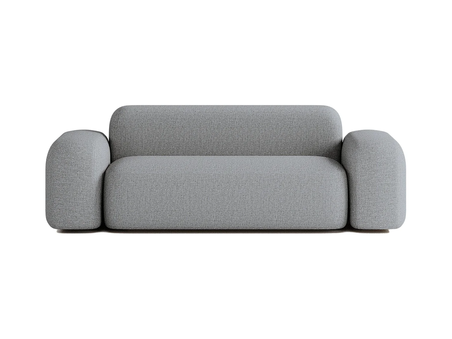 Canapé Droit Contemporain Max 2 Places en Tissu Gris Foncé