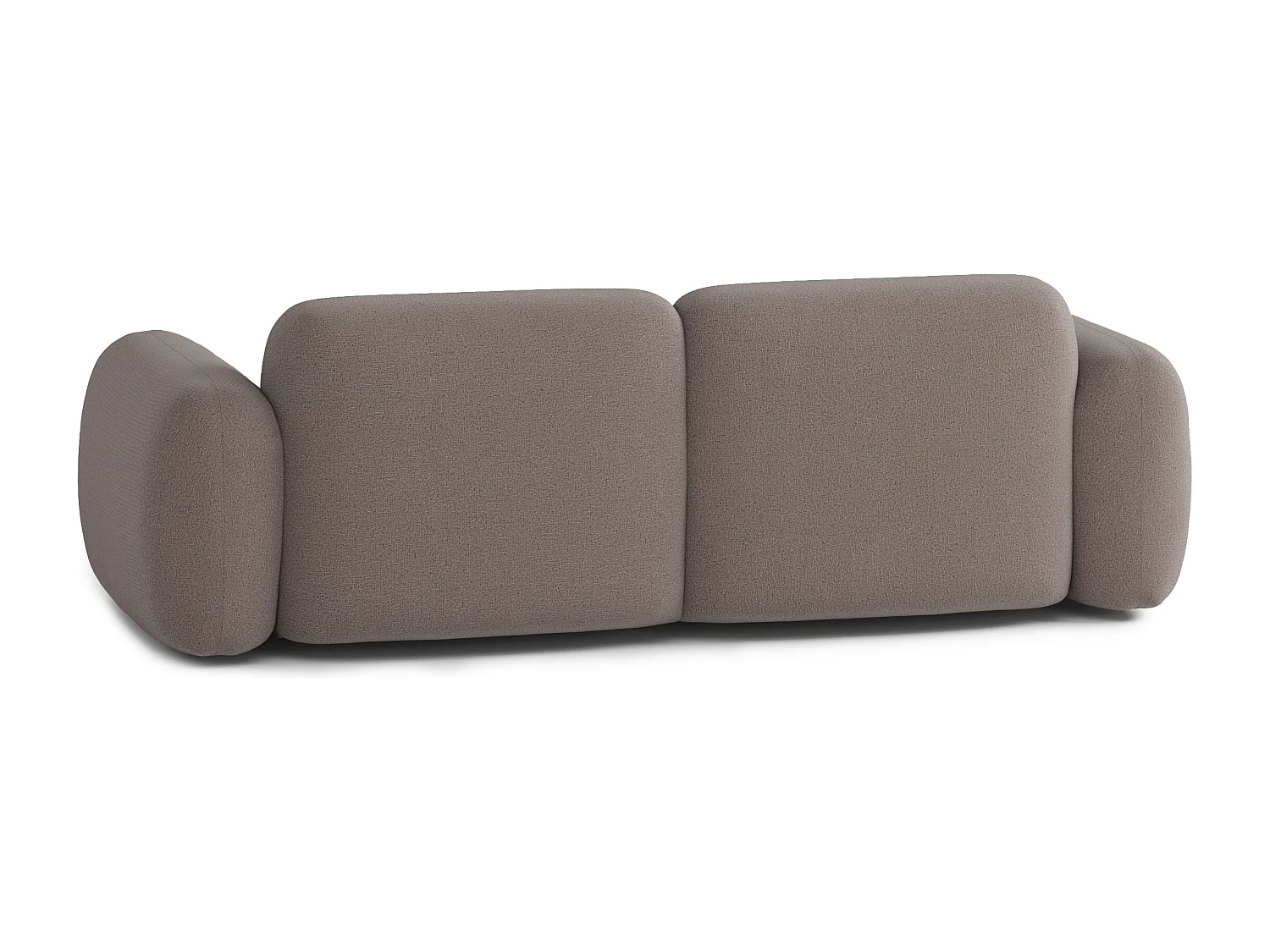 Canapé Modulable Ben 2/3 places en Tissu Marron