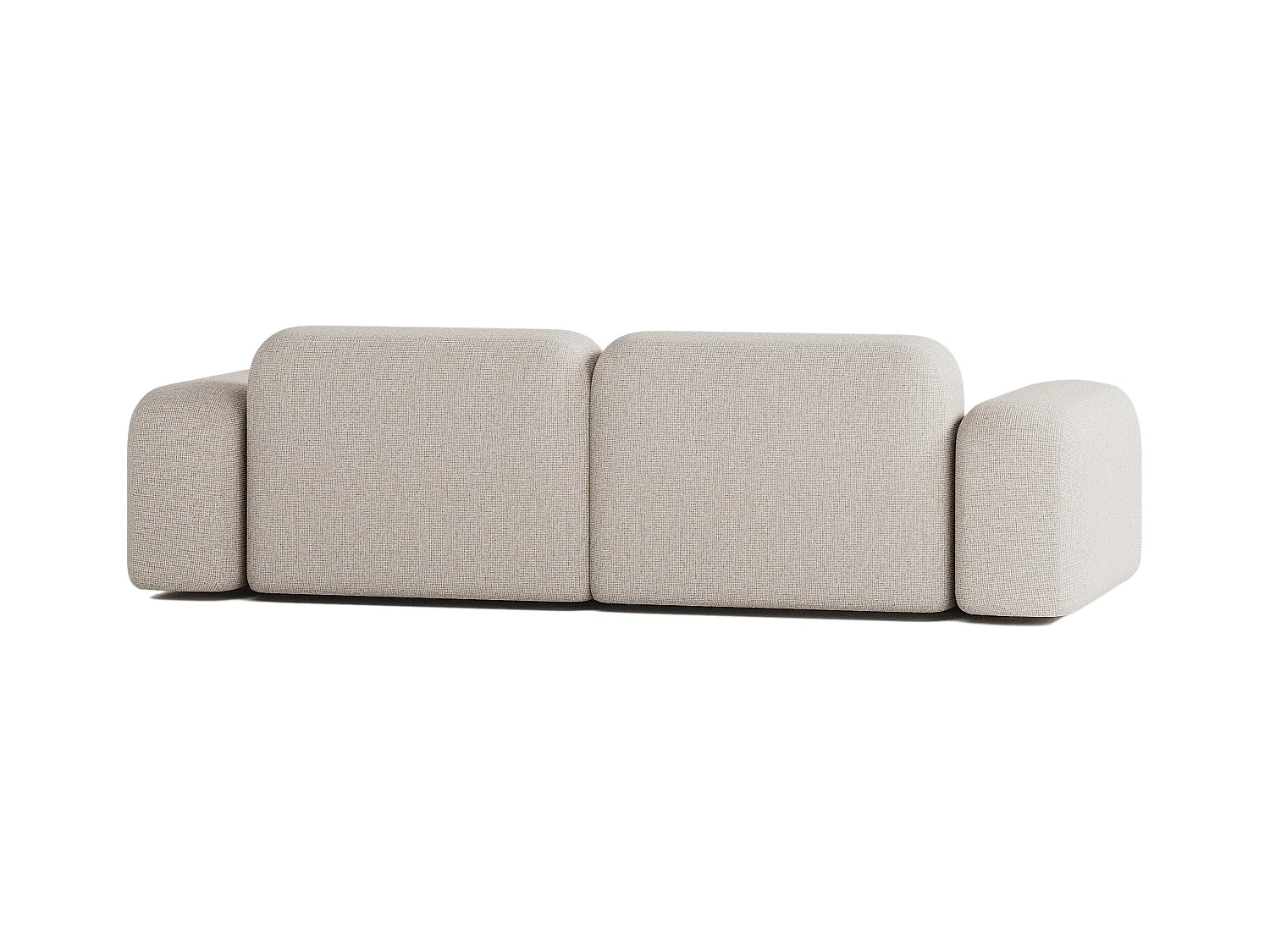 Divano Angolare Modulare Max a 3 Posti in Tessuto Beige