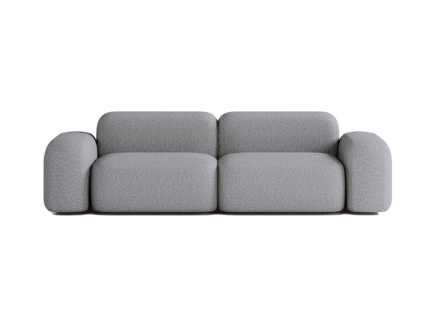 Canapé Modulable Max 3 places en Tissu Gris Foncé