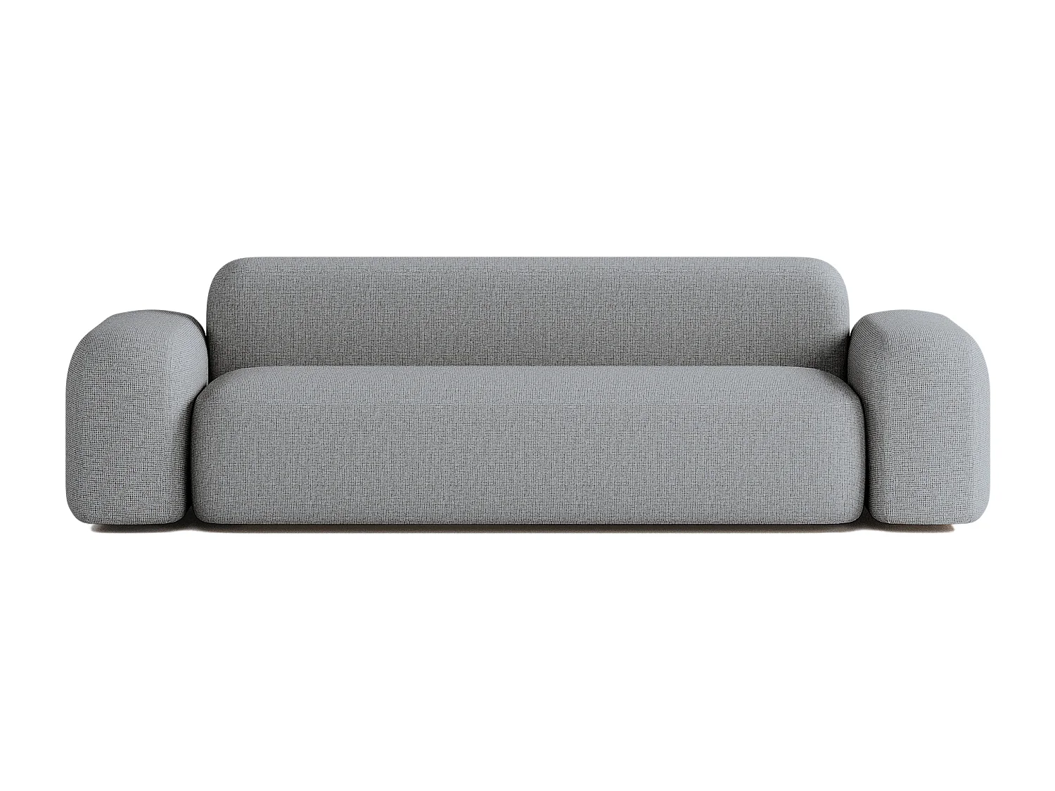 Canapé Droit Contemporain Max 3 Places en Tissu Gris Foncé
