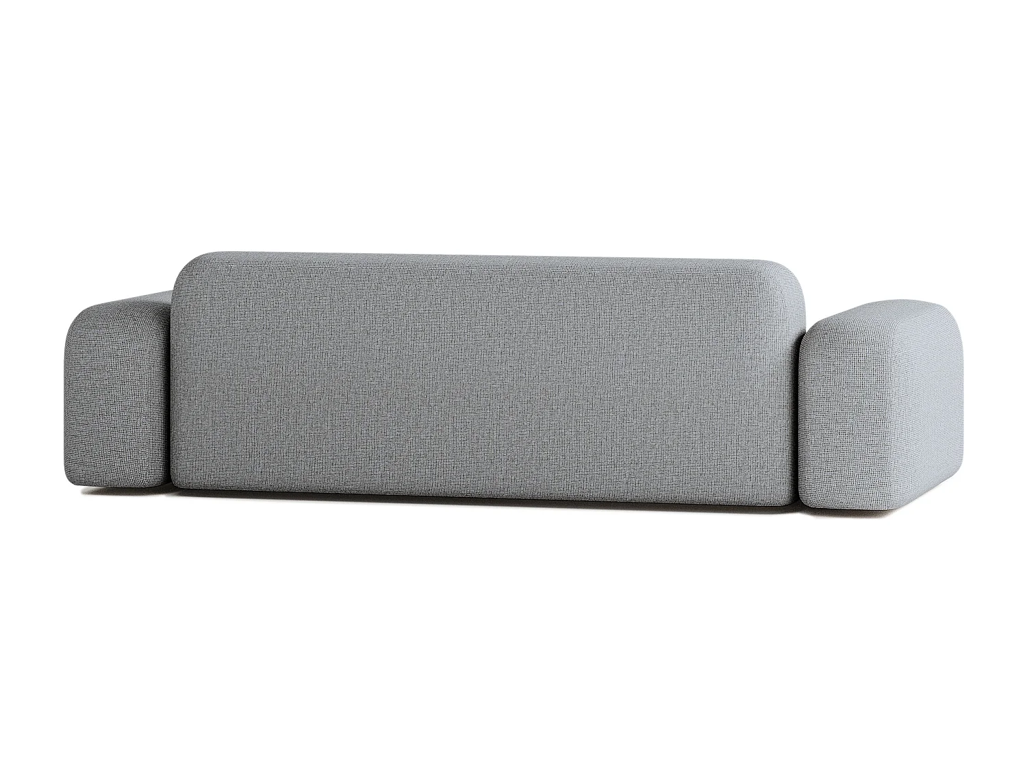 Canapé Droit Contemporain Max 3 Places en Tissu Gris Foncé