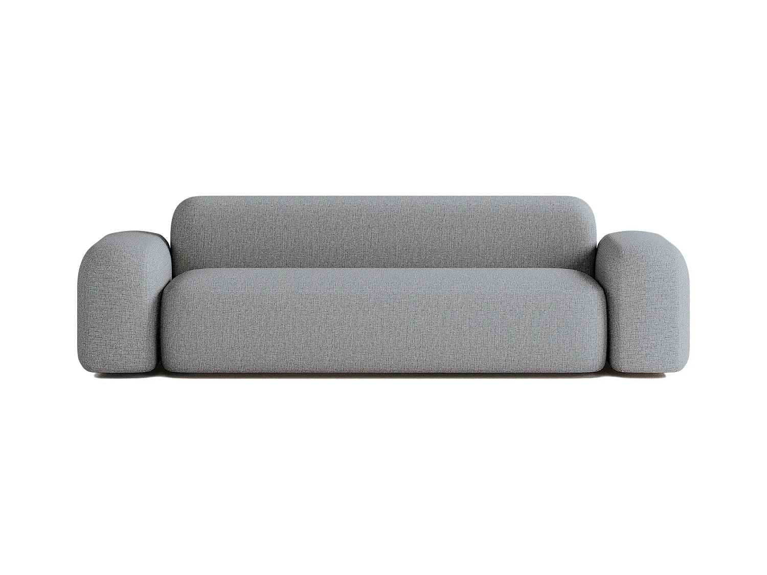 Canapé Droit Contemporain Max 3 Places en Tissu Gris Foncé