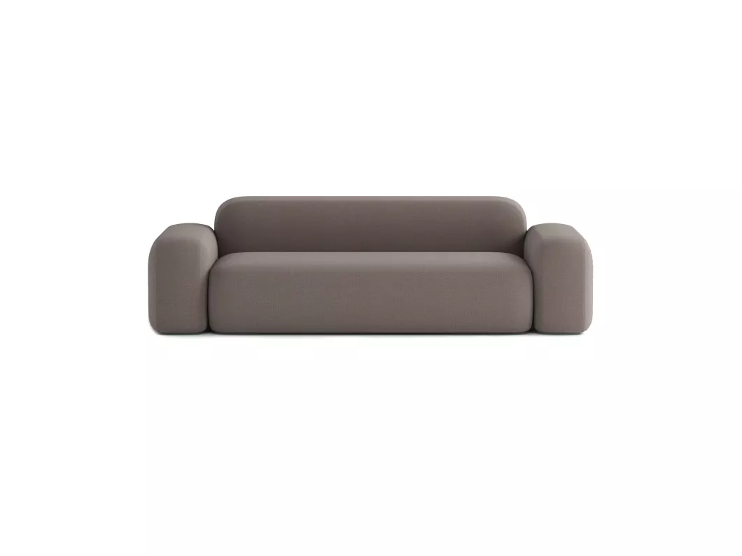 Kauf Unique Lineares 3-Sitzer-Sofa Max aus Stoff, braun