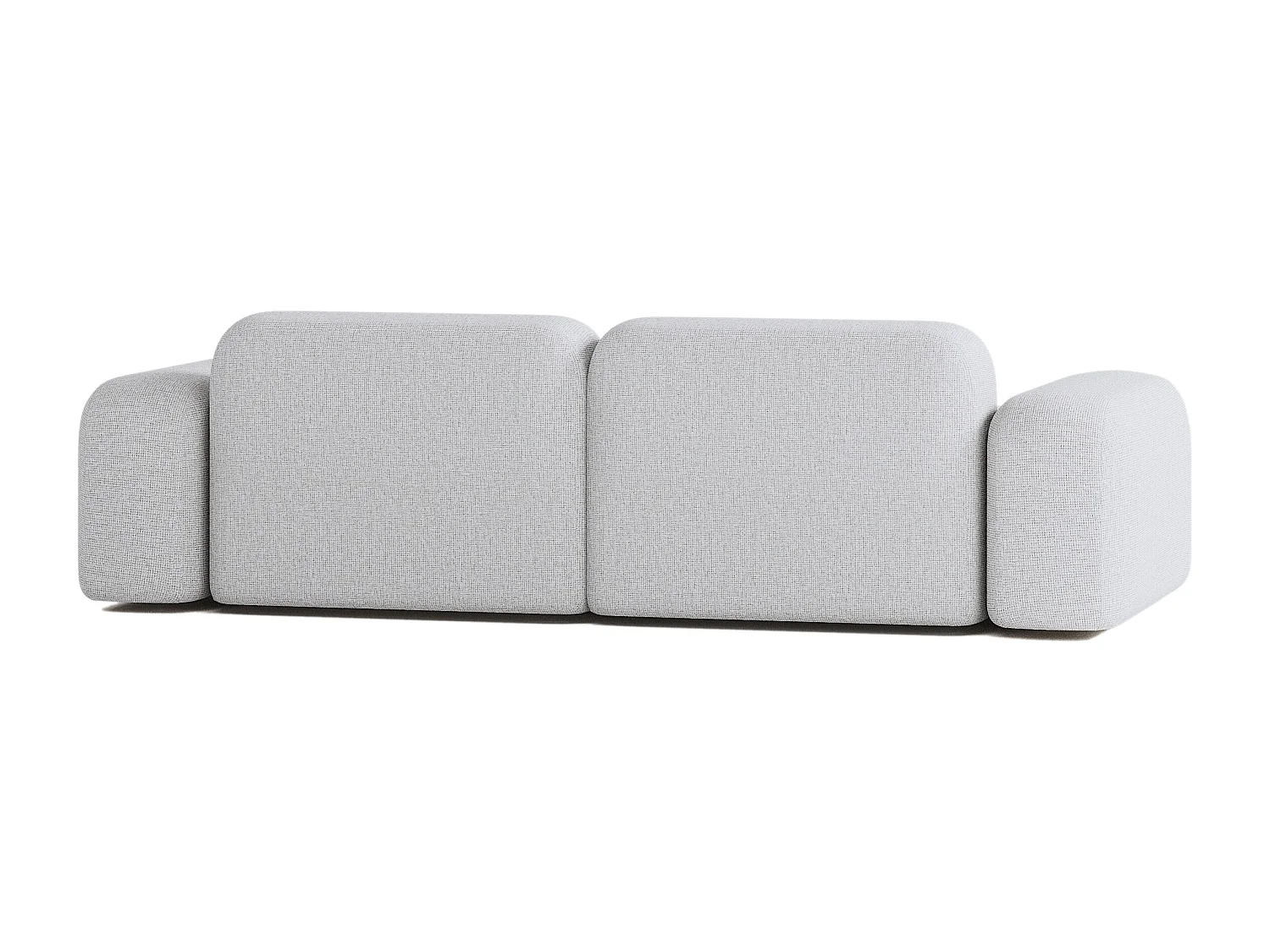 Canapé d'angle Max 3 places tissu gris clair