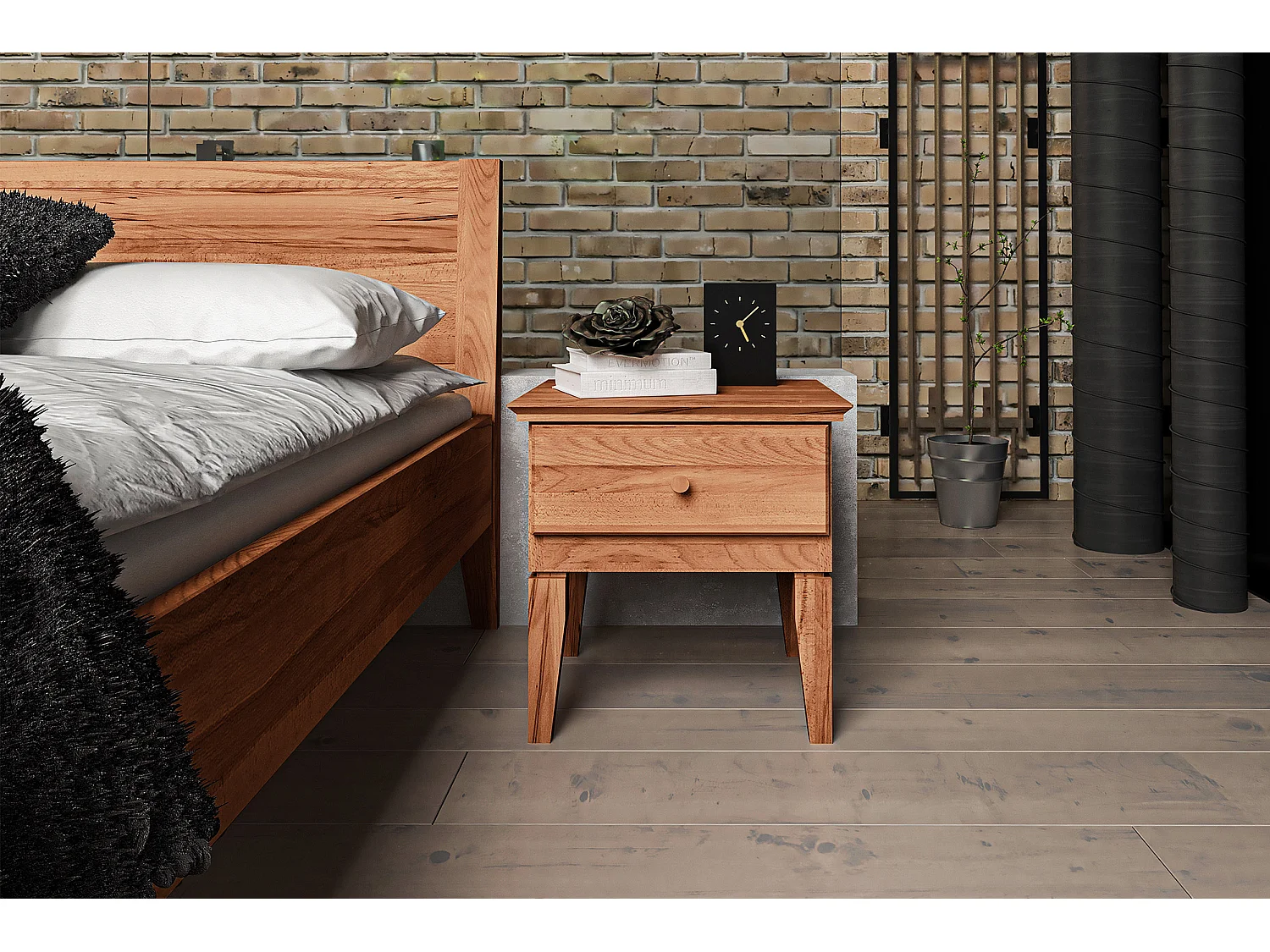 ODYS - Nachttisch  aus Kernbuche naturgeölt