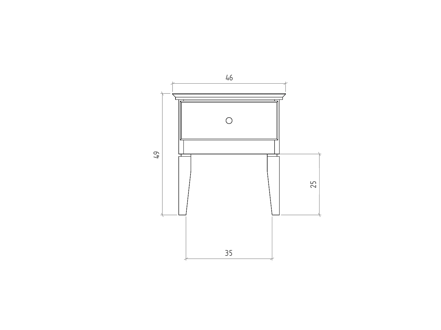 ODYS - Nachttisch  aus Wildeiche naturgeölt