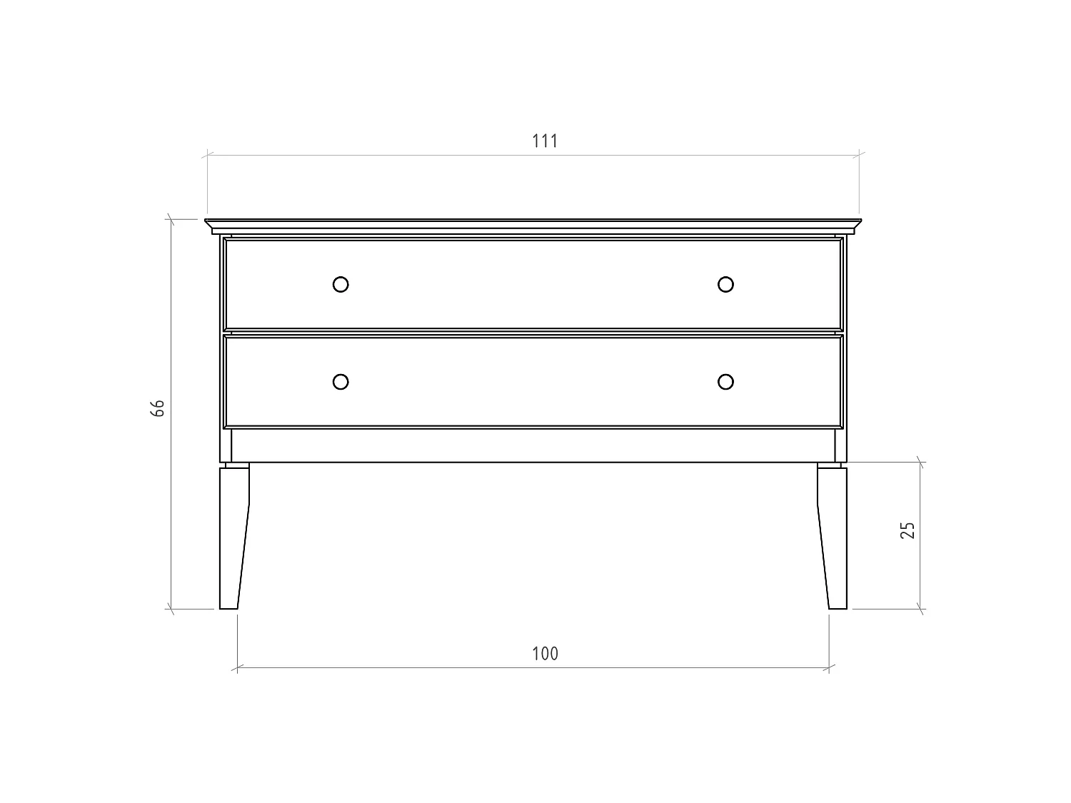 ODYS - Kommode aus Kernbuche naturgeölt