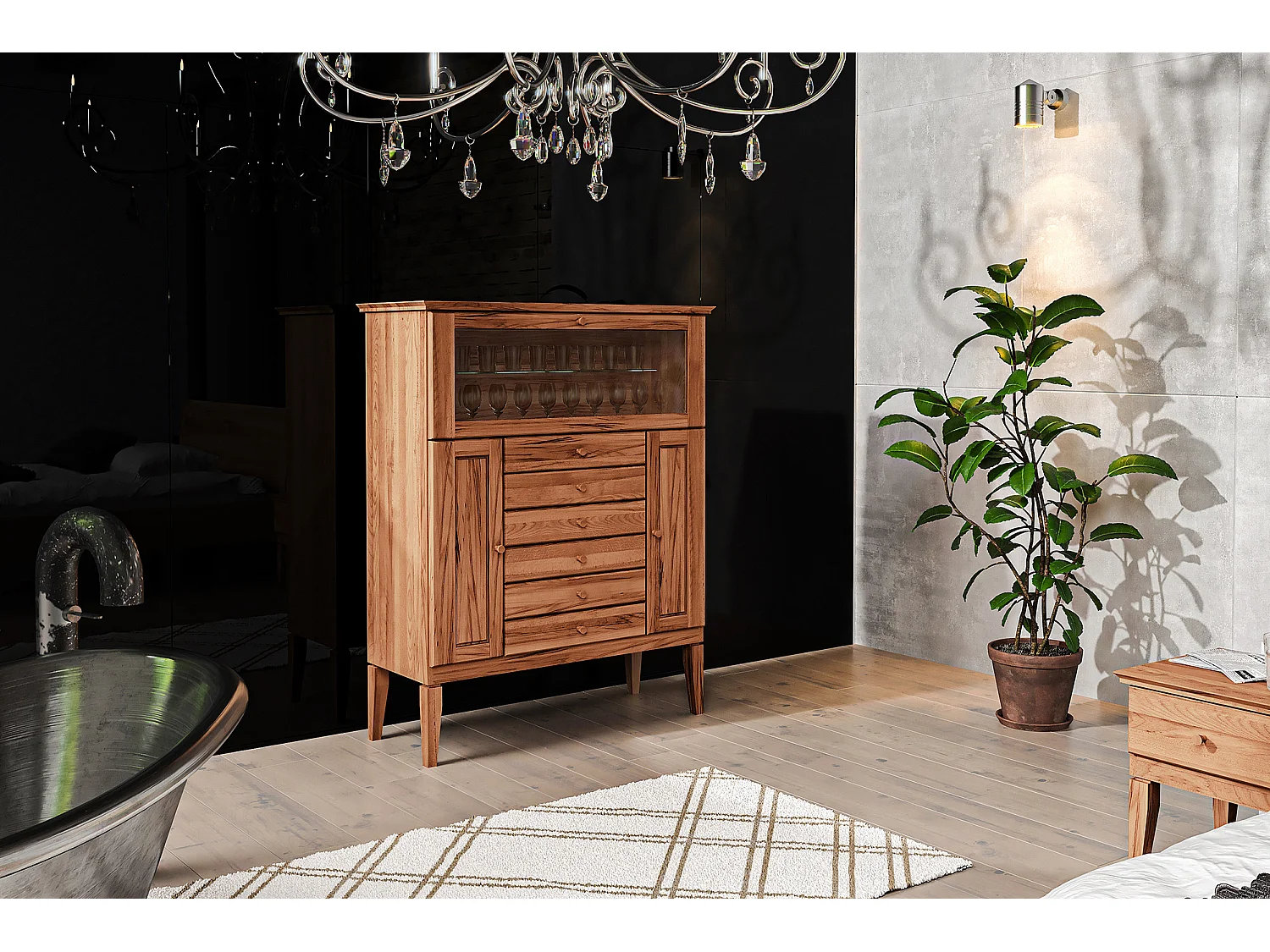 ODYS - Anrichte aus Kernbuche naturgeölt