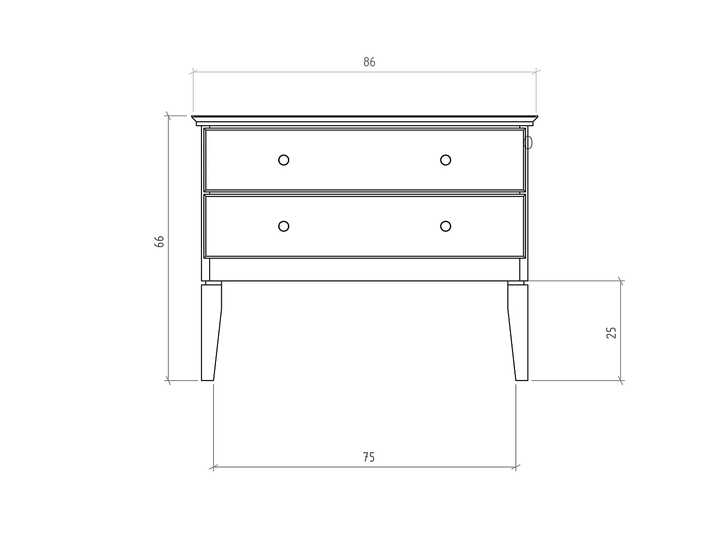 ODYS - Kommode aus Kernbuche naturgeölt