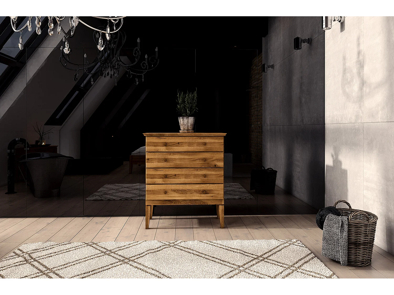 ODYS - Kommode aus Wildeiche naturgeölt