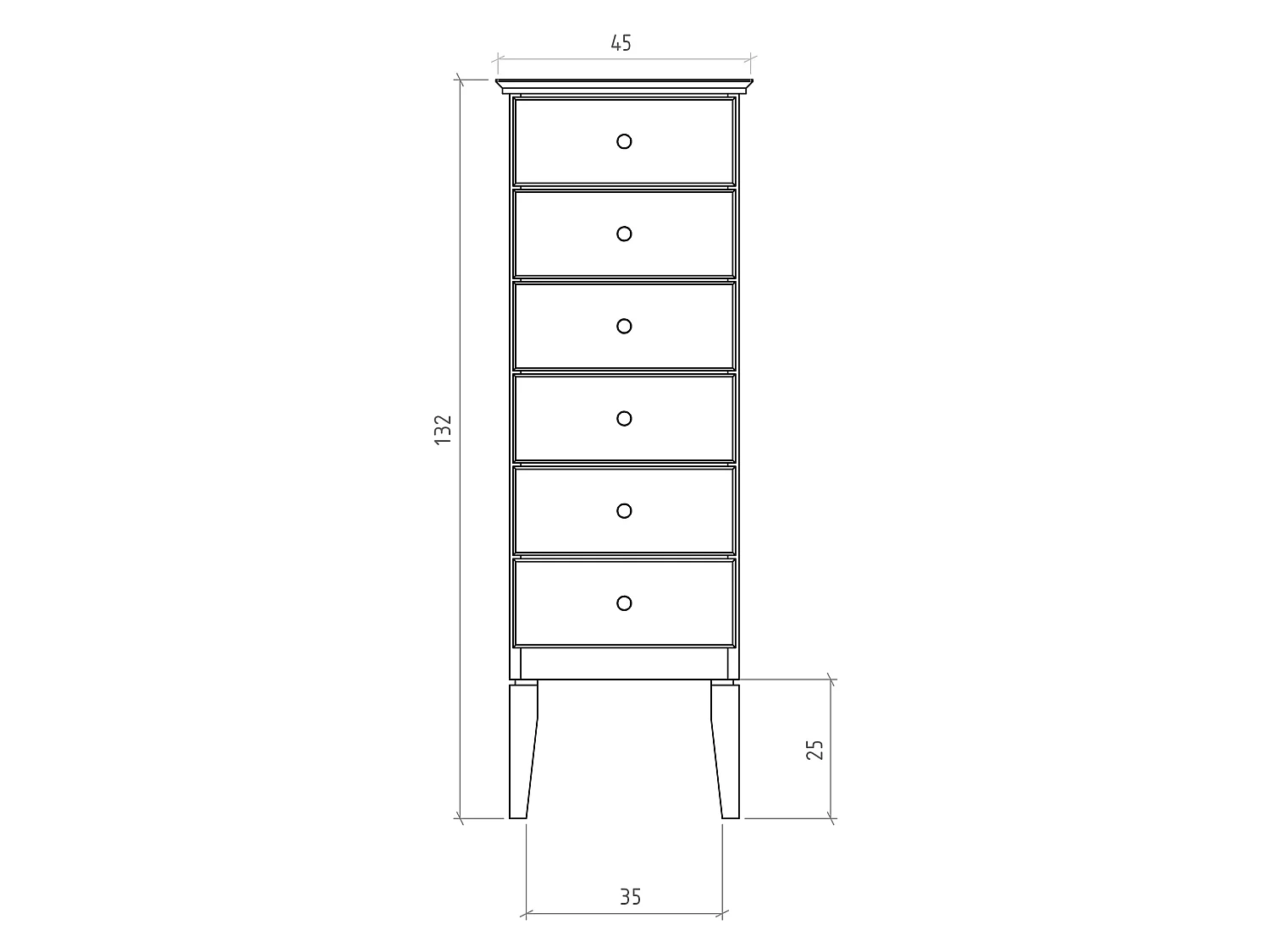 ODYS - Kommode aus Kernbuche naturgeölt