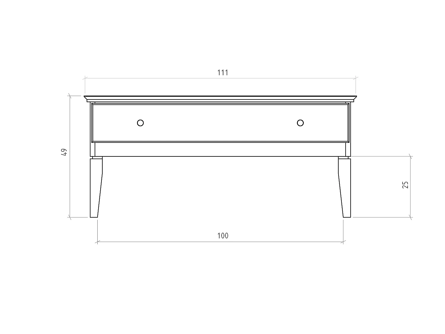 ODYS - Kommode aus Kernbuche naturgeölt