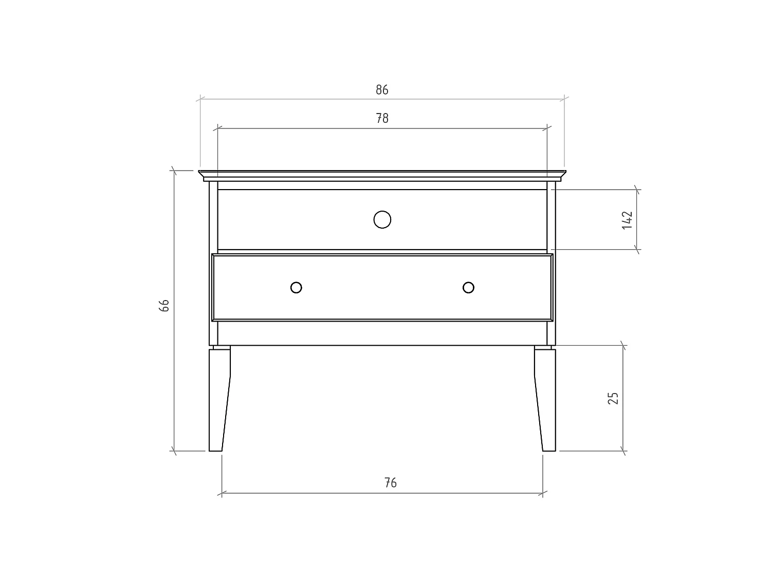 ODYS - TV-möbel  aus Kernbuche naturgeölt