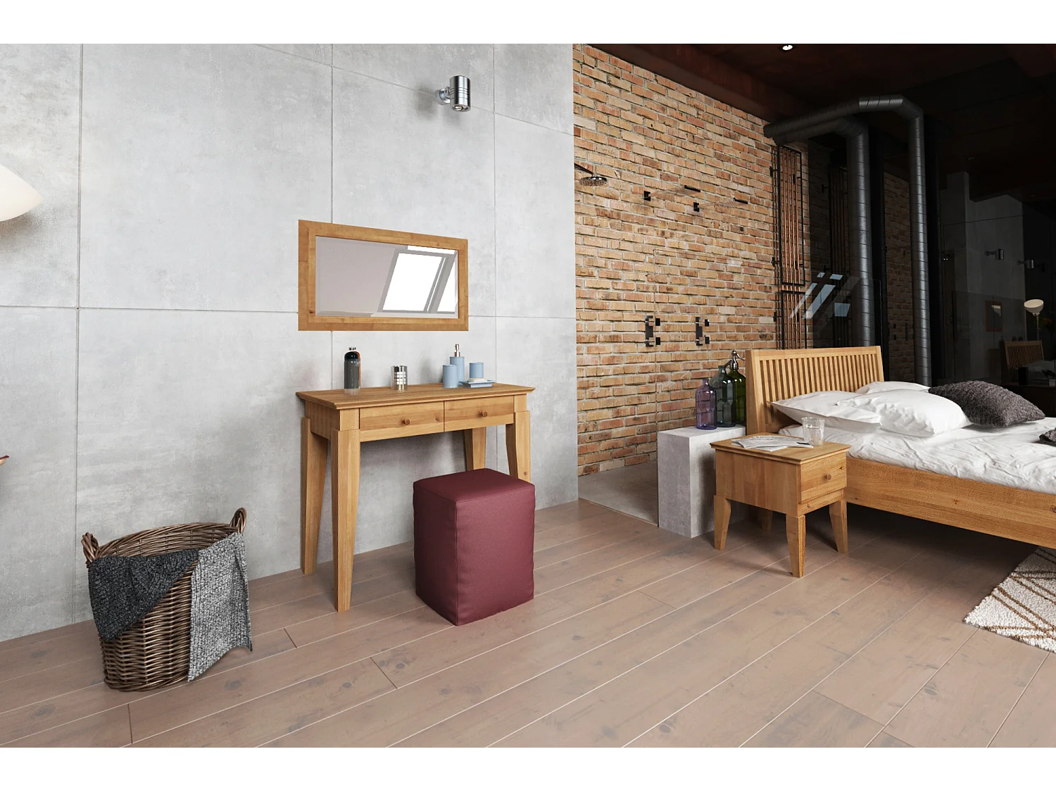 ODYS - Schminktisch  aus Kernbuche naturgeölt