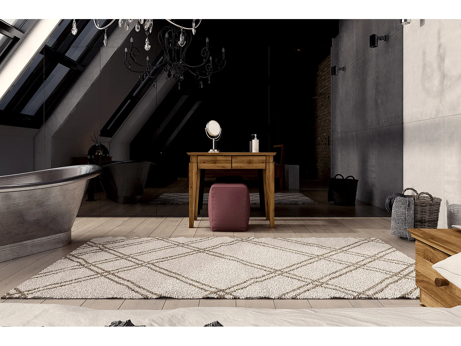 ODYS - Schminktisch  aus Wildeiche naturgeölt