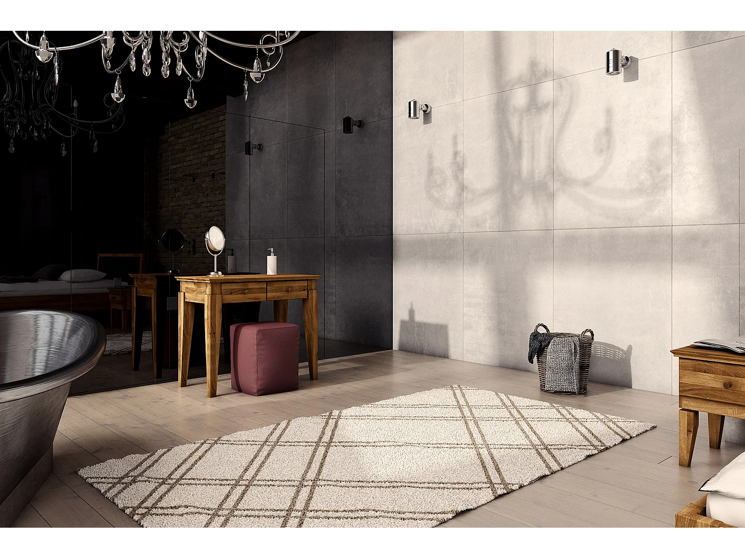 ODYS - Schminktisch  aus Wildeiche naturgeölt