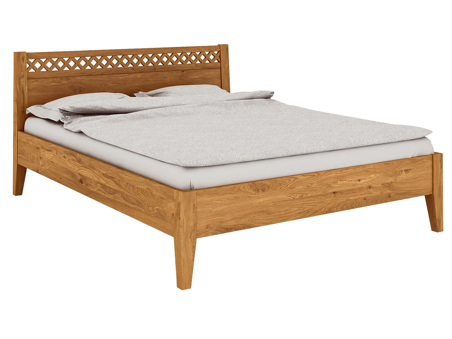 ODYS 3 - Bett 200x200 cm  aus Wildeiche naturgeölt