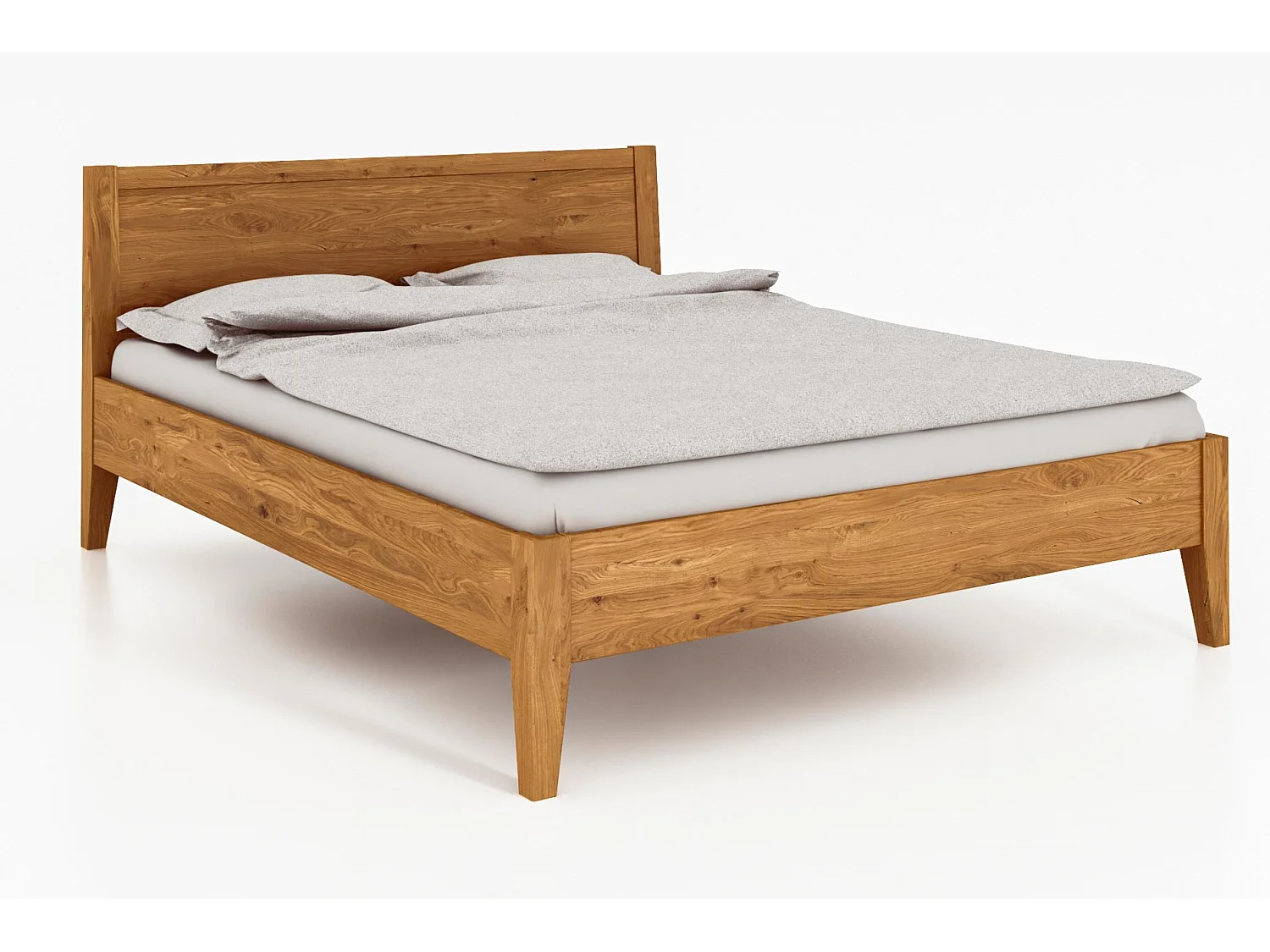 ELIAS 7 - Letto in legno massello 180 x 200 cm in rovere selvatico oliato