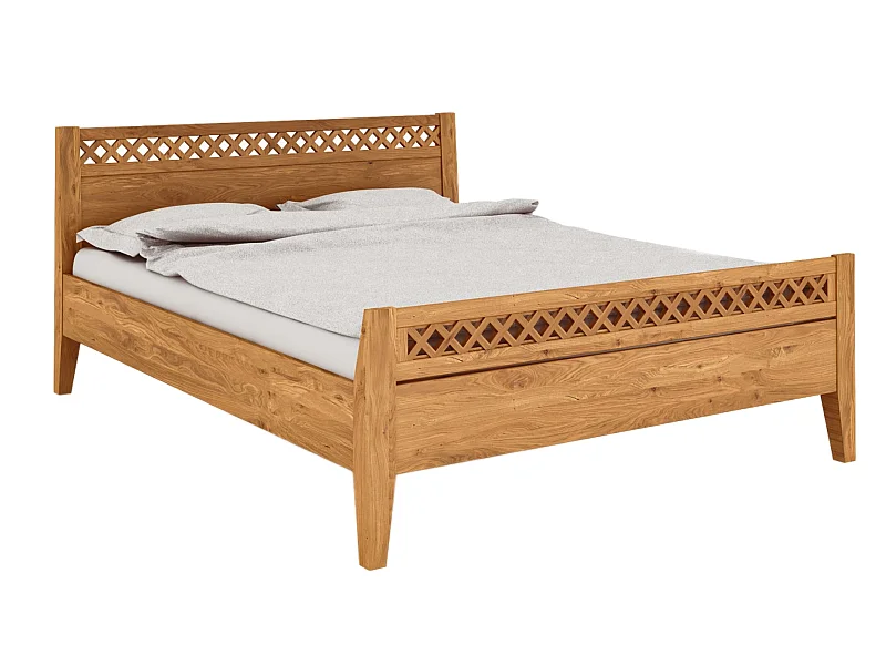 ODYS 4 - Bett 90x200 cm  aus Wildeiche naturgeölt