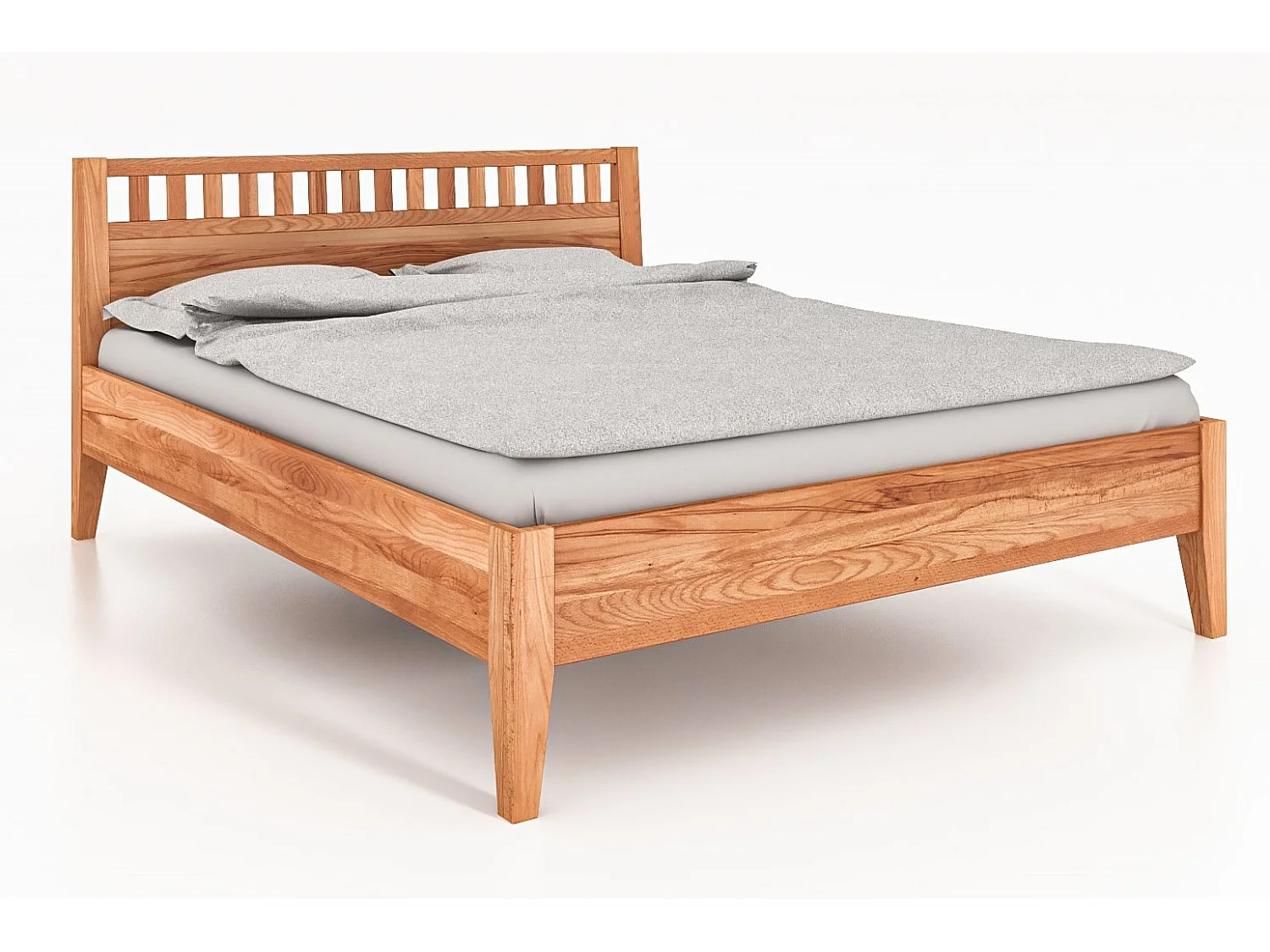 ODYS 5 - Lit 200x200 cm en cœur de hêtre huilé naturel