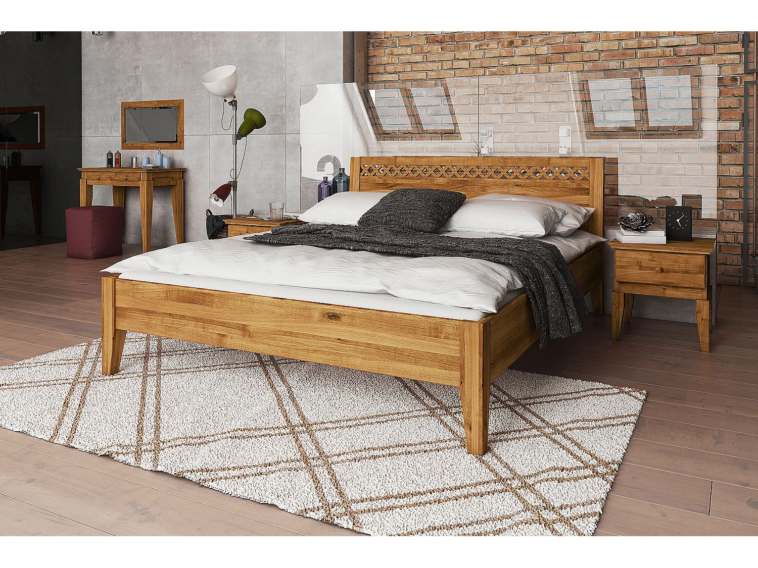 ODYS 3 - Lit 80x200 cm en chêne sauvage huilé naturel