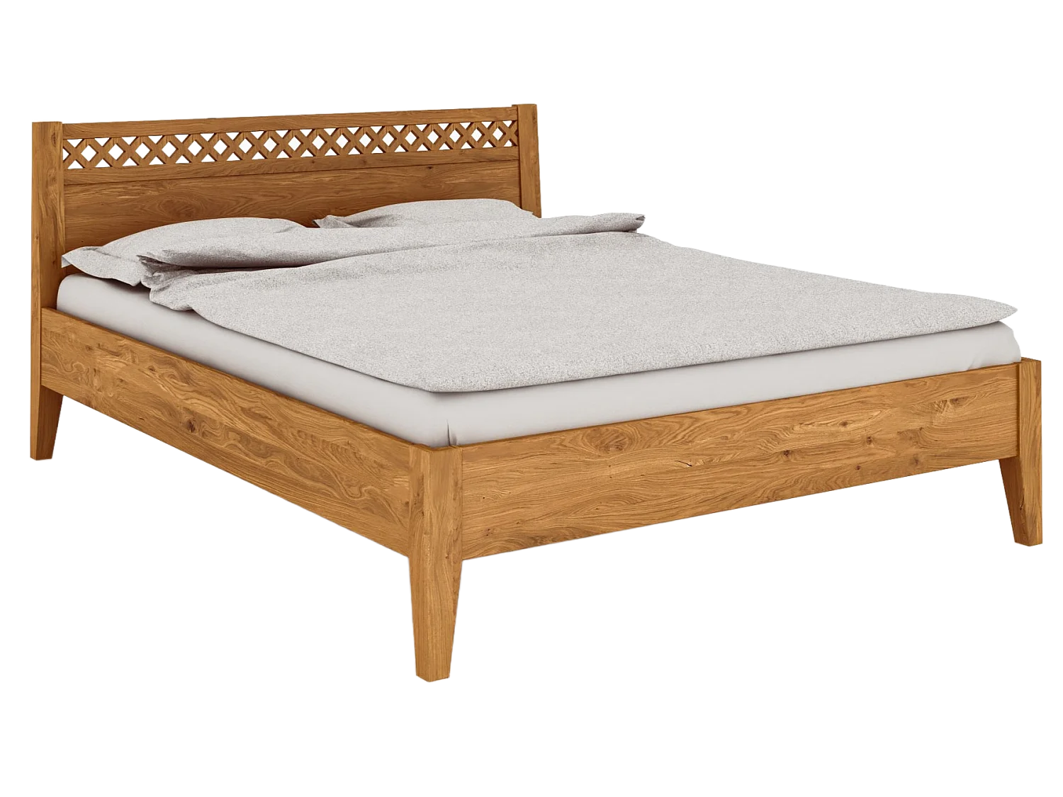 ELIAS 3 - Letto in legno massello 80 x 200 cm in rovere selvatico oliato