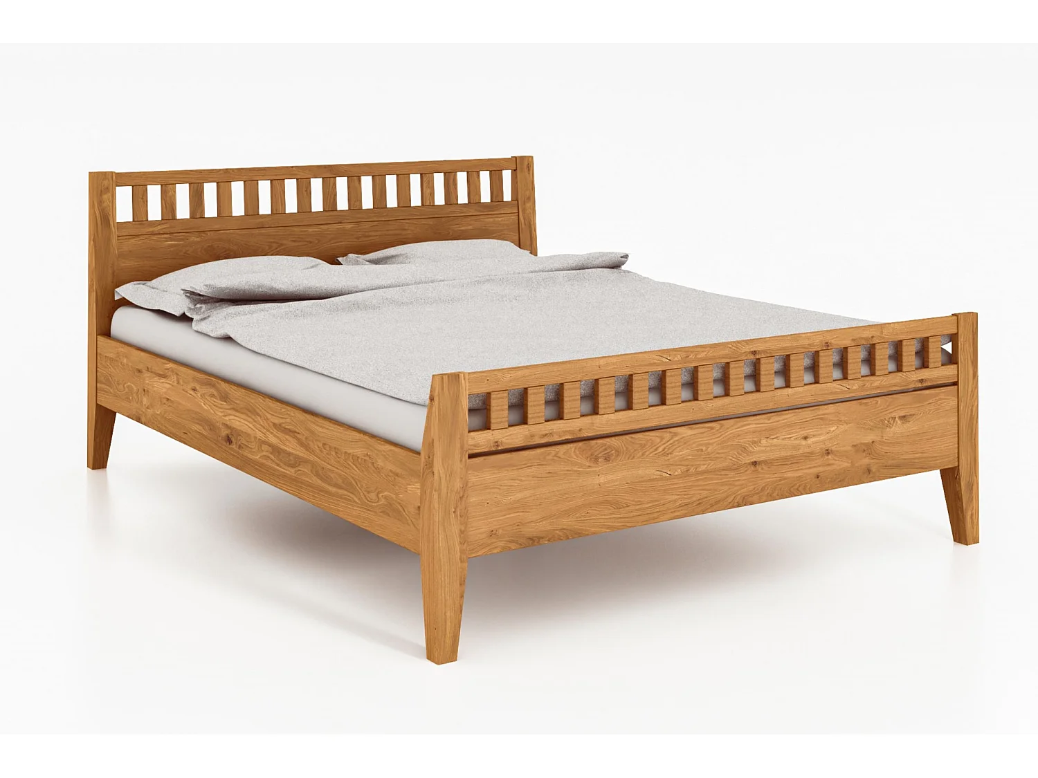 ODYS 6 - Bett 90x200 cm  aus Wildeiche naturgeölt