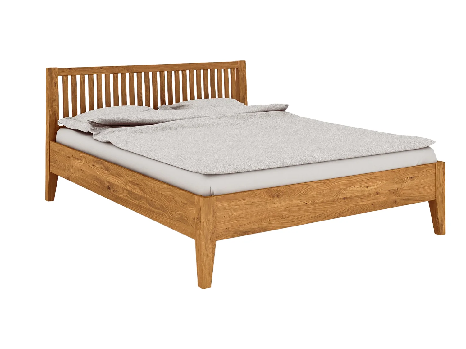 ELIAS 1 - Letto in legno massello 180 x 200 cm in rovere selvatico oliato