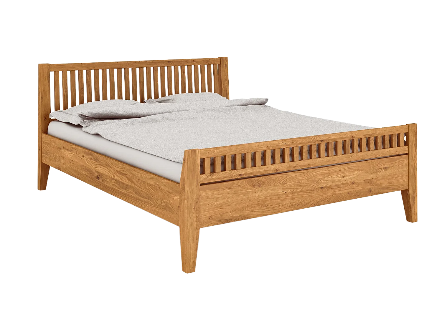 ODYS 2 - Bett 80x200 cm  aus Wildeiche naturgeölt