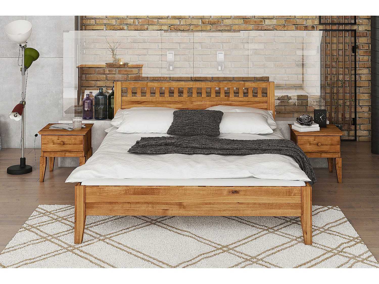 ODYS 5 - Lit 80x200 cm en chêne sauvage huilé naturel