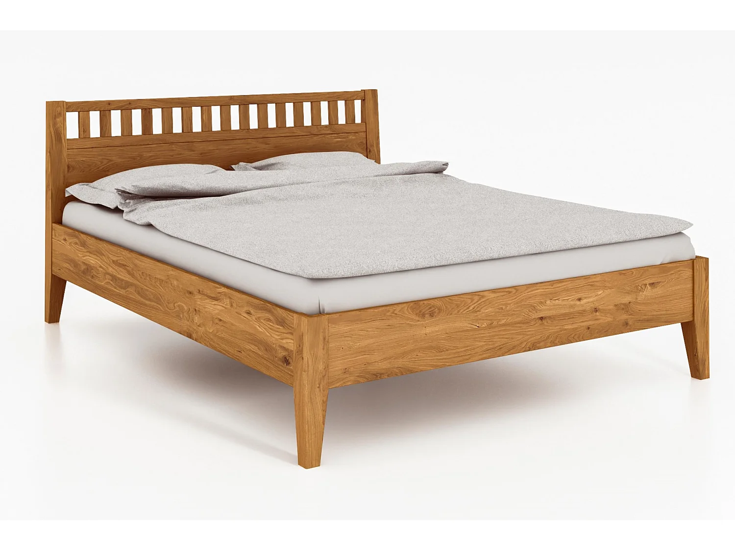 ODYS 5 - Bett 90x200 cm  aus Wildeiche naturgeölt