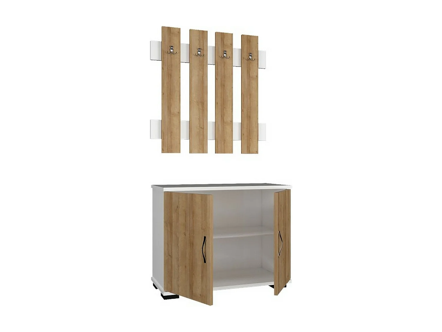 Meuble d'Entrée Morena, Chêne, 72x35x129 cm, EPIKASA