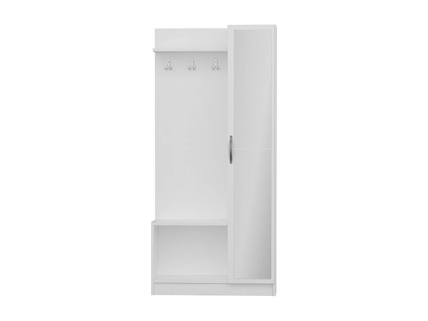 Meuble d'Entrée Mafalda, Blanc, 80x32x173 cm, EPIKASA